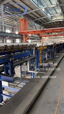 좋은 가격 안오디징 라인 24000T / 년 용량 7.2m 알루미늄 프로필 표면 처리 안오디징 라인 온라인으로