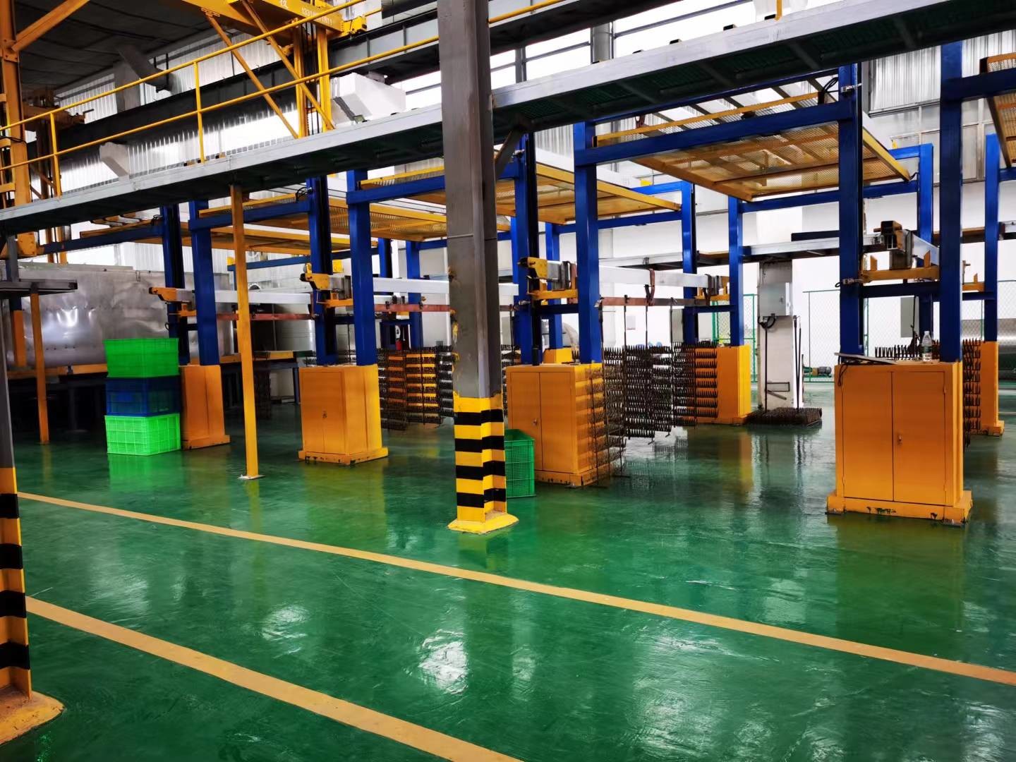 380V 알루미늄 아노다이징 라인 750T/월 수동 랙킹 시스템