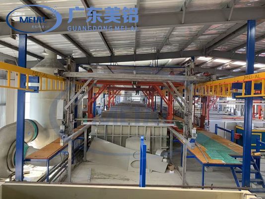 자동 800T / 월 알루미늄 애노딩 생산 라인 표면 처리 장비