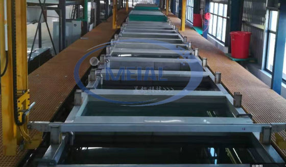 좋은 가격 900T / 월 알루미늄 애노딩 생산 라인 1-25um 애노딩 필름 두께 온라인으로