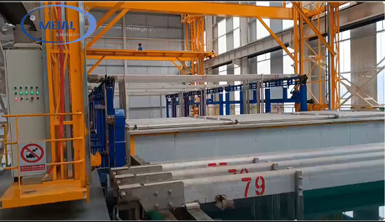 좋은 가격 500T 용량 에너지 절약형 맞춤형 알루미늄 프로파일 양극 산화 처리 생산 라인 온라인으로